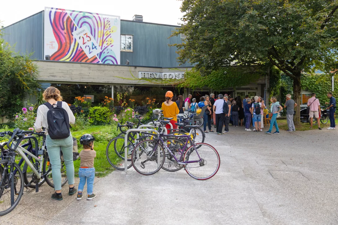 Le public vient en vélo !